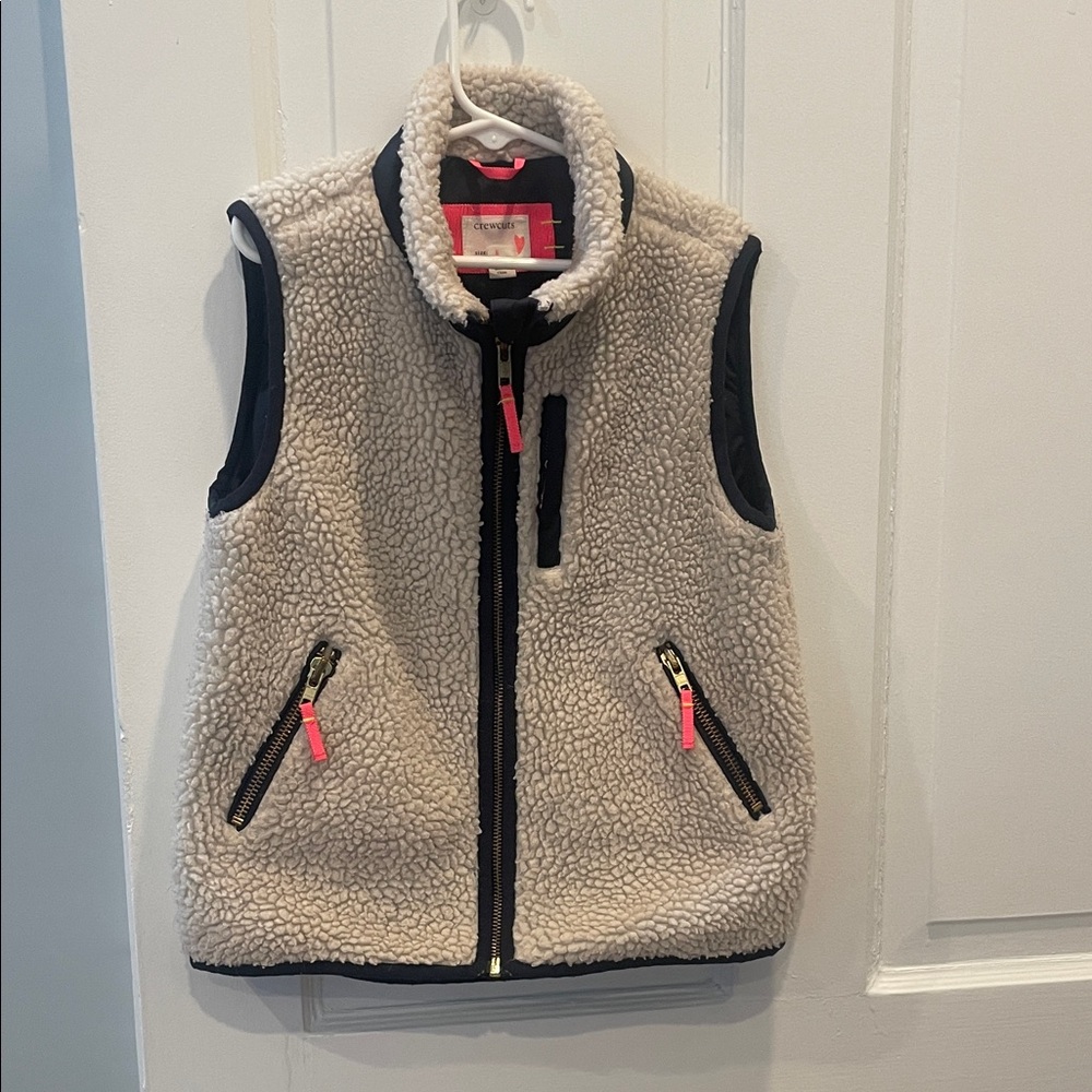 J. Crew Crewcuts Teddy Sherpa fleece vest sz 8
